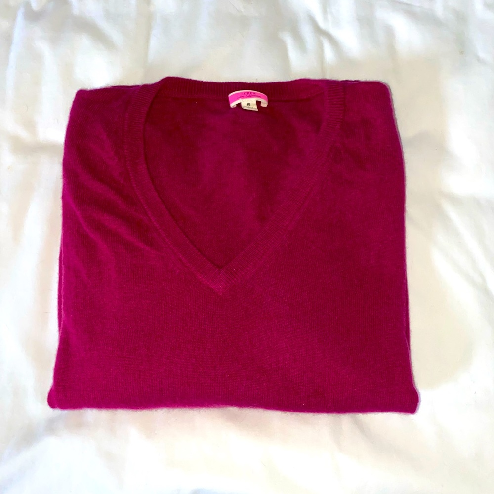J Crew Cashmere Sweater in beautiful berry color